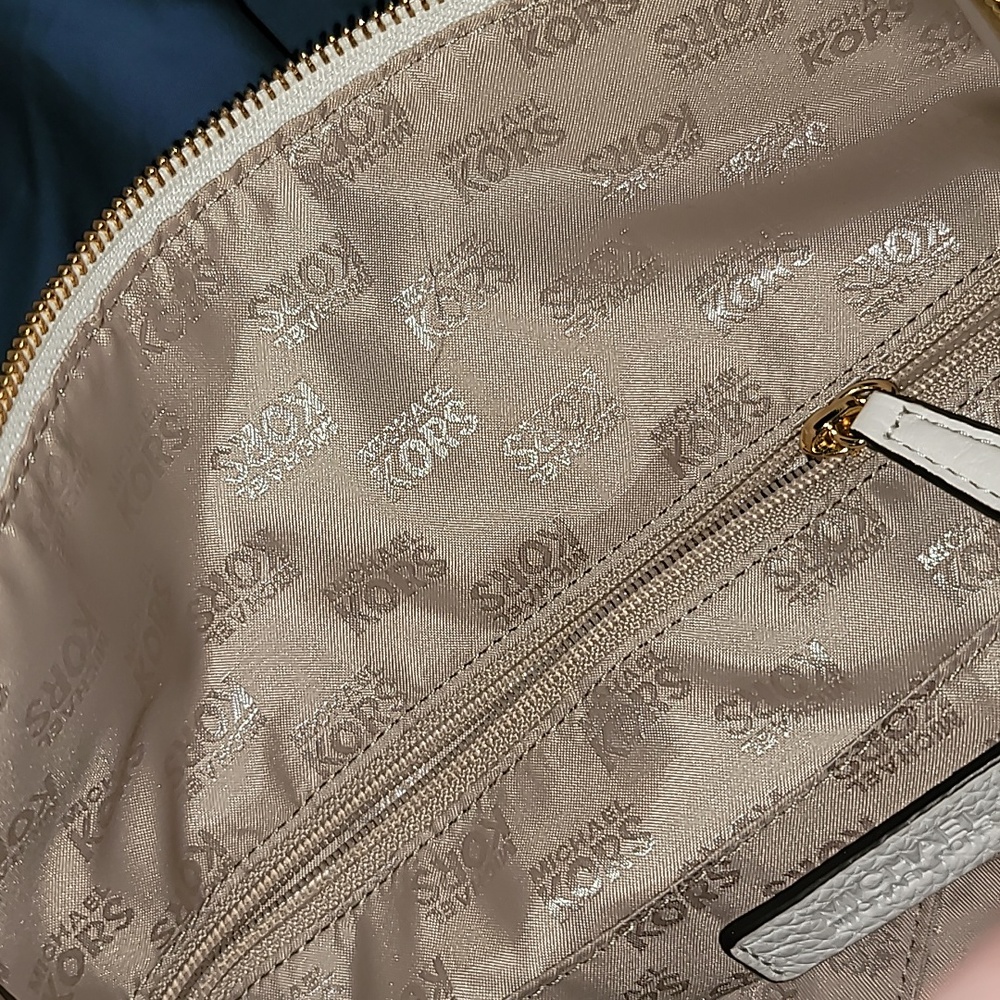Authentic w/coa Michael Kors white leather Bedford satchel purse bag - Picture 7 of 12